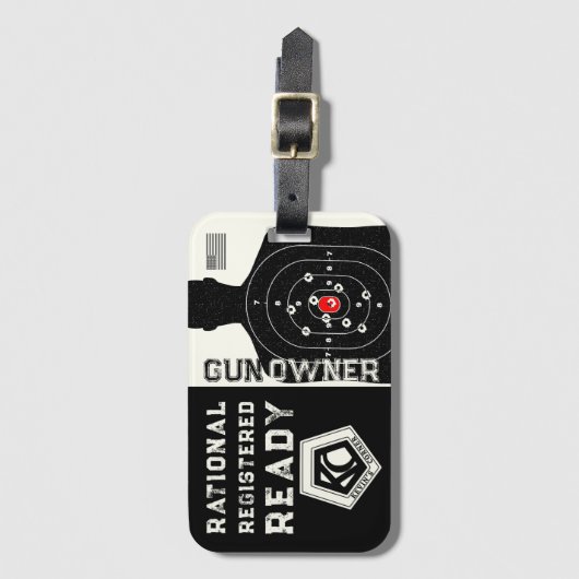 Rational Registered and Ready Gun Owner Gepäckanhänger (Vorderseite Vertikal)