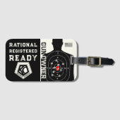 Rational Registered and Ready Gun Owner Gepäckanhänger (Vorderseite (Horizontal))