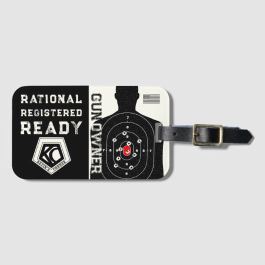 Rational Registered and Ready Gun Owner Gepäckanhänger (Vorderseite (Horizontal))
