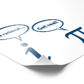 Rational sein erhalten Sie echte imaginäre Mathema Fotodruck (Ecke)