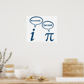 Rational sein erhalten Sie echte imaginäre Mathema Poster (Küche)