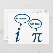 Rational sein erhalten Sie echte imaginäre Mathema Postkarte (Vorne/Hinten)