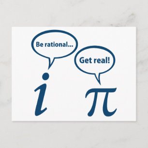 Rational sein erhalten Sie echte imaginäre Mathema Postkarte