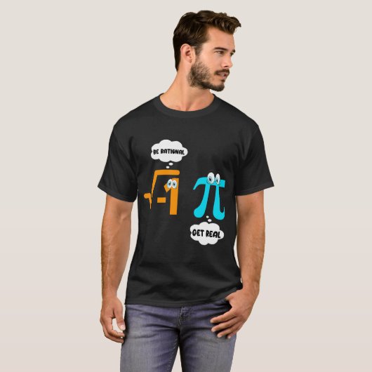 Rational werden echte Mathematiklehrer pi Day T-Shirt (Vorne ganz)
