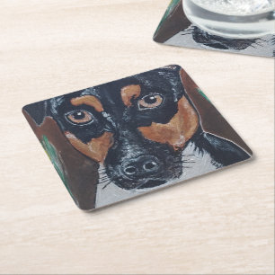 Ratonero im Canyon-Gemälde von Alfred Fox Rechteckiger Pappuntersetzer