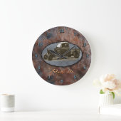 Ratrod LKW-rostiges Metall Große Wanduhr (Zuhause)