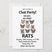 Rats Animal, das wir auf Chat sind Funny Rats Einladung (Vorderseite)