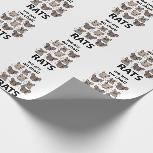 Rats Animal, das wir auf Chat sind Funny Rats Geschenkpapier (Ecke)