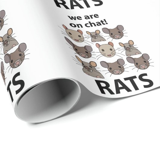 Rats Animal, das wir auf Chat sind Funny Rats Geschenkpapier (Rolleneckpunkt)