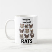 Rats Animal, das wir auf Chat sind Funny Rats Kaffeetasse (Links)