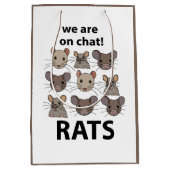 Rats Animal, das wir auf Chat sind Funny Rats Mittlere Geschenktüte (Vorderseite)