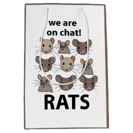 Rats Animal, das wir auf Chat sind Funny Rats Mittlere Geschenktüte