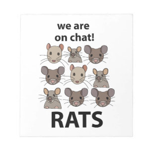Rats Animal, das wir auf Chat sind Funny Rats Notizblock