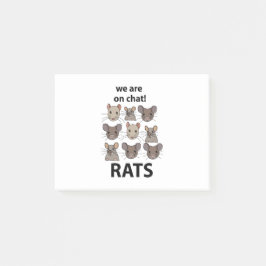 Rats Animal, das wir auf Chat sind Funny Rats Post-it Klebezettel