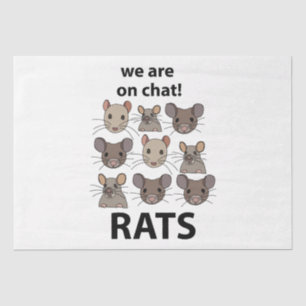 Rats Animal, das wir auf Chat sind Funny Rats Seidenpapier