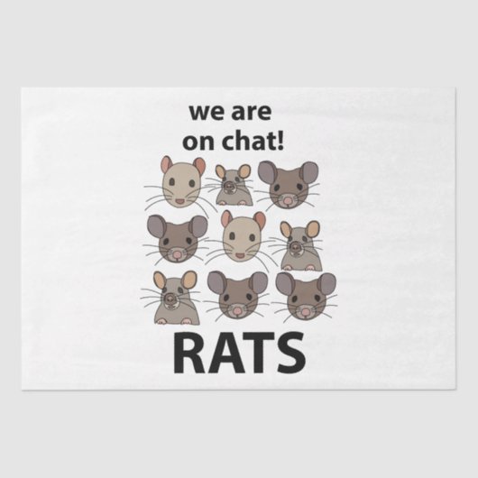 Rats Animal, das wir auf Chat sind Funny Rats Seidenpapier (Vorderseite)
