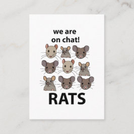 Rats Animal, das wir auf Chat sind Funny Rats Visitenkarte