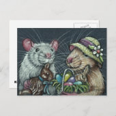 Rats Osterkörbe Postkarte (Vorne/Hinten)