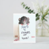 Rats R Friends Not Food 2 Postkarte (Stehend Vorderseite)