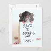 Rats R Friends Not Food 2 Postkarte (Vorne/Hinten)