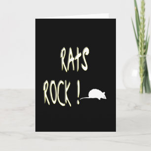 Rats Rock! Greeting Card Karte
