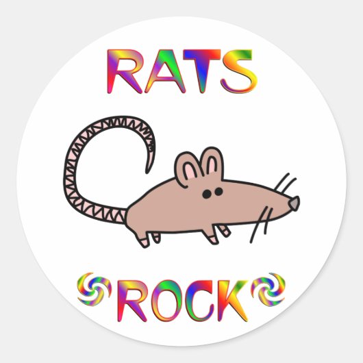 RATS ROCK RUNDER AUFKLEBER (Vorderseite)