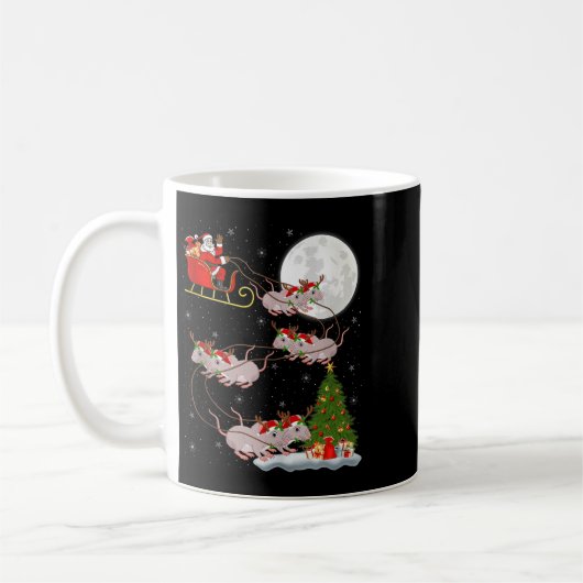 Rats Santa Sleigh Flying Funny Magical Christmas T Kaffeetasse (Links)