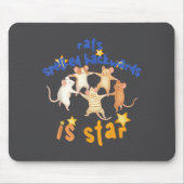 Rats Spelled Backwards Is Star Funny Rat Meme Rat Mousepad (Vorne)