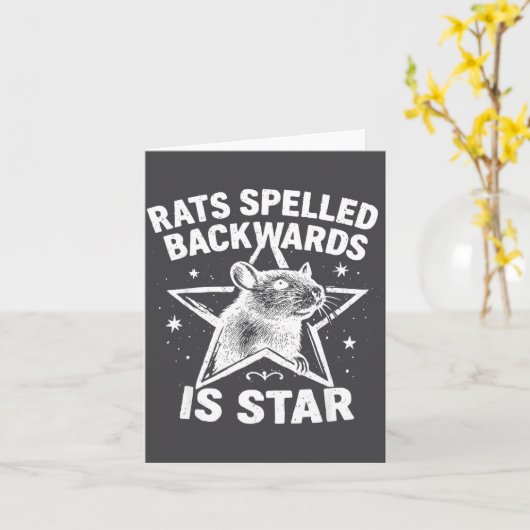 Rats Spelled Backwards Is Star  Karte (Gelbe Blume)