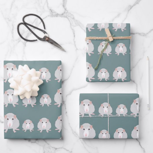 Rats Wrapping Paper Sheets Geschenkpapier Set (Vorderseite)