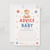 Ratschlag für Baby Mädchen Karte (Vorderseite)