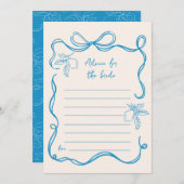 Ratschlag für das Bride Brautparty Einladung (Vorne/Hinten)