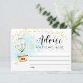 Ratschlag für den Heißluftballon der Mom-to-be-Kar Begleitkarte (Stehend Vorderseite)