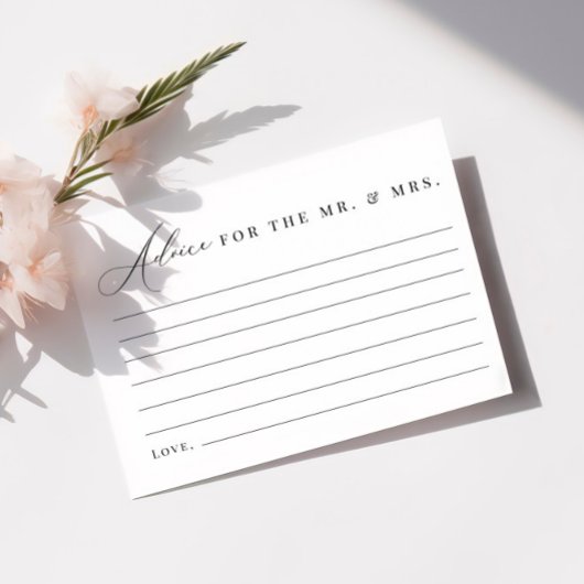 Ratschlag für den Herrn & Mrs Card Modernes Elegan Dankeskarte