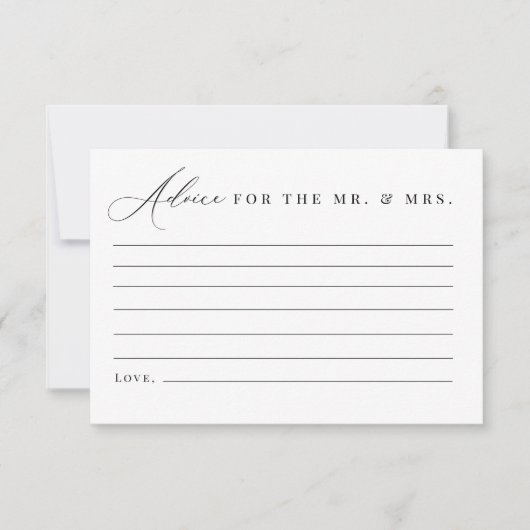 Ratschlag für den Herrn & Mrs Card Modernes Elegan Dankeskarte (Vorderseite)