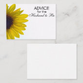 Ratschlag für den Mann, riesige Sonnenblumenkarten Hinweiskarte (Vorne/Hinten)