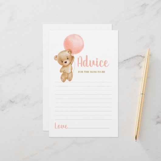 Ratschlag für den rosa Teddy-Bär für die Mama als (Vorderseite/Rückseite Beispiel)