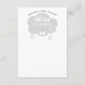 Ratschlag für Mama zu sein. Babyduschwünsche für J Begleitkarte (Vorderseite)