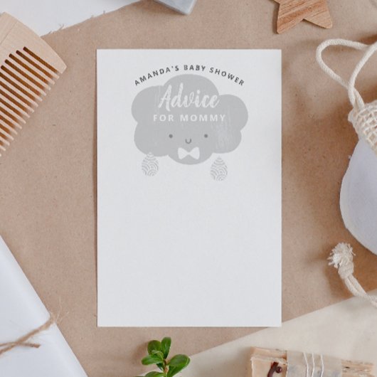 Ratschlag für Mama zu sein. Babyduschwünsche für J Begleitkarte