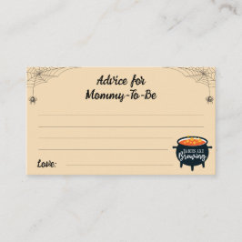 Ratschlag für Mommy-to-be Halloween Twins Baby Sho Begleitkarte