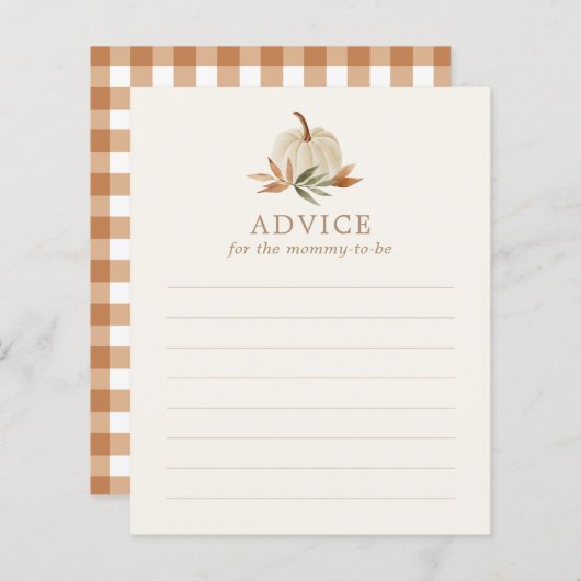 Ratschlag für Mommy to Be Little Pumpkin Baby Show (Vorne/Hinten)