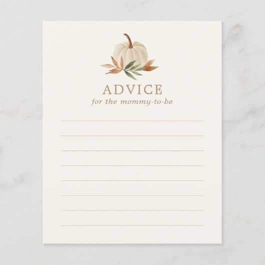 Ratschlag für Mommy to Be Little Pumpkin Baby Show (Vorderseite)