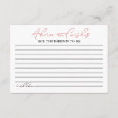 Ratschlag für Pumpkin Fall Baby Dusche Begleitkarte (Vorderseite)