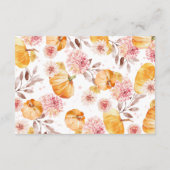 Ratschlag für Pumpkin Fall Baby Dusche Begleitkarte (Rückseite)