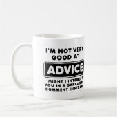Ratschlag gegen Sarcasm Funny T - Shirt Kaffeetasse (Links)
