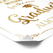 Ratschlag und gute Wünsche Graduierungsparty unter Fotodruck (Ecke)