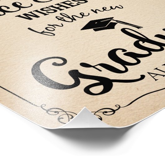 Ratschlag und Wohlwünsche Graduierungsparty Unters Fotodruck (Ecke)