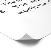 Ratschlag zur Ehe junger Mädchen | Feminist Funny Poster (Ecke)