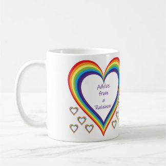 Ratschläge einer Rainbow-Tasse Kaffeetasse