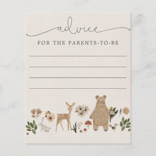 Ratschläge für das Babyduschenspiel der Eltern (Vorderseite)